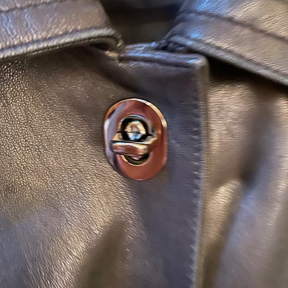 Jones New York black leather jacket - Picture 5 of 9